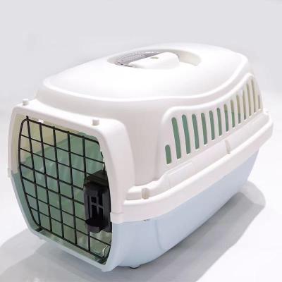 China Breathable Plastic Airline Dog Carrier Box Shipping Approved Pet Cages Bag Carrier Travel Crates Kennel for sale