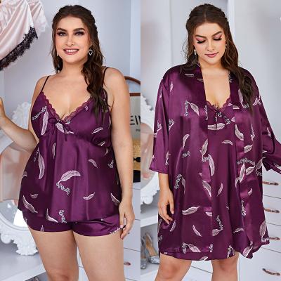 China Cheap Breathable Custom Size Nightgown Satin Silk Like Pajamas USA Long Sleepwear Plus Size Women Sleepwear For Women for sale