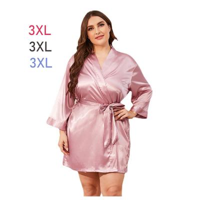 China Pajamas like a cheap breathable custom size nightgown satin silk from USA long plus size women's sleepwear for women for sale