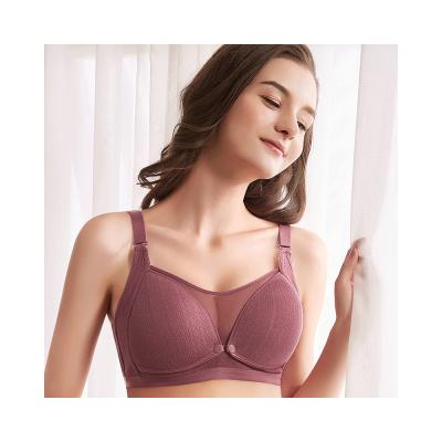 China Breathable Bust Lifter 3D Floral Print Maternity Lactation Care Bra With Sample Adjustable Top Breatfeeding Rank Nursing Bras 2021 for sale