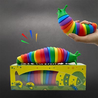 China New Toy Decompression Toys Flexible Colorful PP Finger Moving Person Jointed Ingot for sale