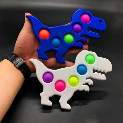 China Custom 3D PVC Heart Silicone Animal Bubble Popper Sensory Toy 2022 New Design Push The Bubble Popper Dinosaur Stir Sensory Toys For Kids Relaxation for sale