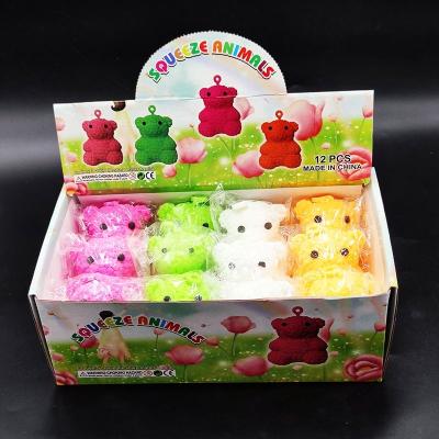 China Wholesale Price Popular Cute Cute TPR Squishy Bear Squeeze Toy Stress Relief Animal Venting Squeeze Toys For Children for sale