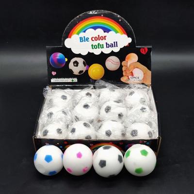 China Wholesale Price Popular Popular TPR Silicone Exhaling Toy Stress Reliever Fidget Hand Exercise Football Squeeze Ball Toys For Kids for sale