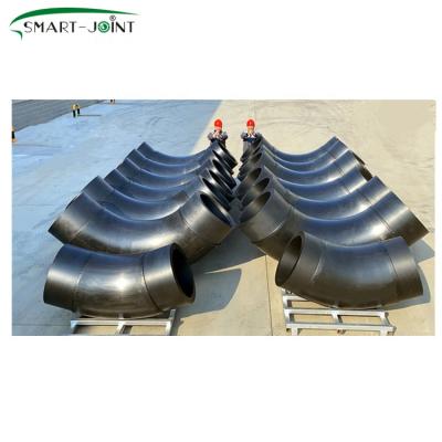 China Underground Pipeline HDPE PE100 SDR11 Butt Melt Field Bend Elbow 45/90 Degree for sale