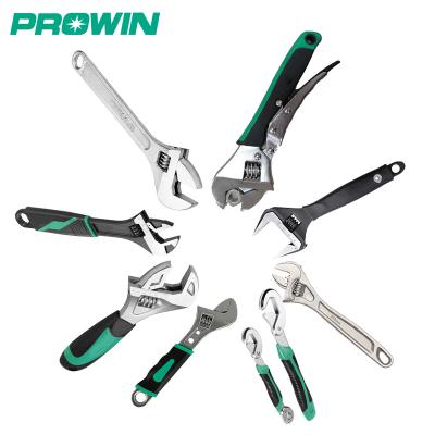 China All-in-One Carbon Steel/Cr-V PROWIN Free Sample Durable Various Type Subby Locking Big Mouth Adjustable Wrench for sale