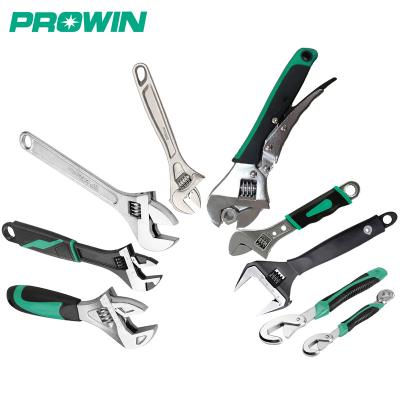 China German Carbon Steel/Cr-V PROWIN Top Pick Type Subby Locking Big Mouth Adjustable Wrench for sale