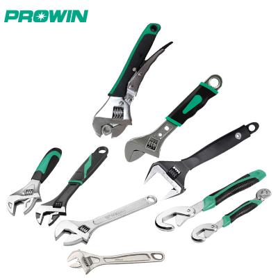 China Free Sample Carbon Steel/Cr-V PROWIN Stop Various Size German Type Subby One Locking Big Mouth Adjustable Wrench for sale