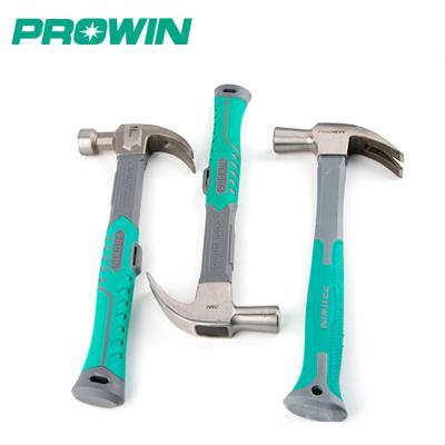 China American British Type One-stop Top Supplier Nail Hammer Prowin Free Sample Selection Shock-Reduction Handle Claw Hammer 16OZ 20OZ 24OZ 25mm 29mm for sale