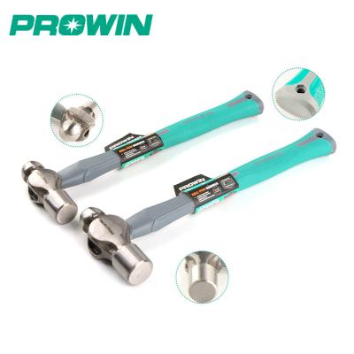 China Free Sample Ball Pein Hammer PROWIN Safe&Durable 16OZ 24OZ Shockproof Carbon Steel Ball Pein Hammer for sale