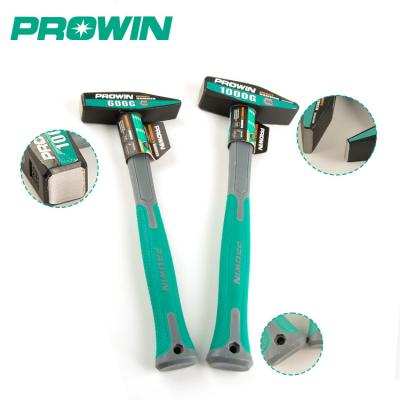 China Machinist Hammer PROWIN One Stop Free Sample Quality Guarantee 600g 1000g Fiberglass Handle Carbon Steel Machinist Hammer for sale