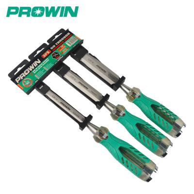 China PROWIN All-in-One Free Sample Transparent Acetic Handle Cr-v Blade Cutting Carving Woodworking Wood Chisel for sale