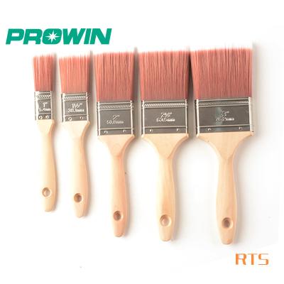 China PROWIN One Stop Paint Angular Free Sample Quality Assurance Polyester/Nylon Balance Wood Handle Paint Brush Set for sale