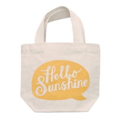 China Fashion Factory Food Grade Mini Canvas Tote Small Gift Wholesale Reusable Cute Bag for Kids with Custom Printed Button and Logo for sale