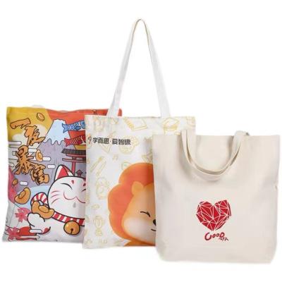 China New Product Plain Cotton Organic Reusable Tote Custom Canvas Tote Handled Shopping Promotional Bags for sale