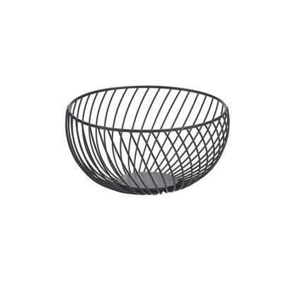 China Viable Hot Sale Chrome Supermarket Metal Wire Storage With Handle , Fruit Basket Iron for sale