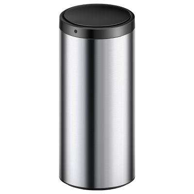 China Large Capacity 30 Liter Stainless Steel Sensor Waste Bin Electric Automatic Open Smart Infrared Sensor Bin Large for sale