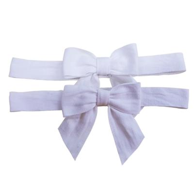 China High Tenacity Customized 9cm Two Loop Pre Handmade Natural Cotton Ribbon Bows for sale