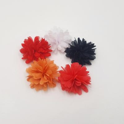 China Dresses wholesale handmade decorative 3.5cm chiffon flower for baby dresses for sale