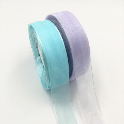 China Hot Sale Floral Celebrate It Ribbon Solid Color Organza Ribbon For Gift Wrapping for sale