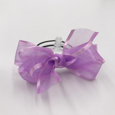 China Christmas Baby Bowknot High Tenacity Elastic Hair Rope/Big Ribbon Bow Hair Accessories /girl organza hair bow for sale