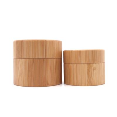 China 5g 15g 20g 30g 50g 100g Cosmetic Recycled Cosmetic Bamboo Jar With Bamboo Screw Lid for sale