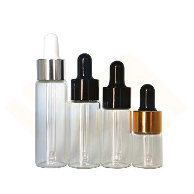 China Screw Cap Sale 5ml 10ml 15ml 20ml Clear Dropper Glass Bottle With Cap For Essential Oil for sale