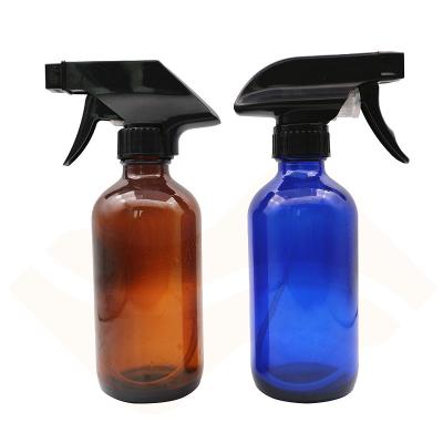 China Personal Care 30ml 60ml 120ml 250ml 500ml Boston Amber Round Spray Glass Bottle For Clearing Solutions for sale