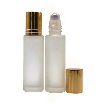 China Round 15ml Clear Glass Cosmetic Roll On Bottles For Essential Oils With Jade Metal Stainless Steel Glass Plastic Roller Ball for sale