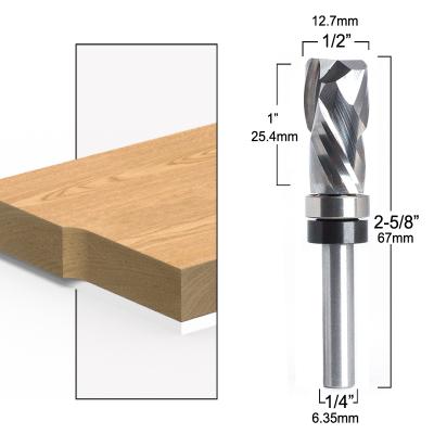 China Carbide Backing Ultra-Perfomance Solid Compression Flux Balance Carbide CNC Router Bit For Woodworking End Mill 1/4