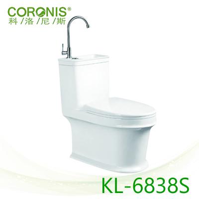 China Double-flow New Design Bathroom Water-saving Basin Toilet Combination Ceramic Toilet With Basin for sale