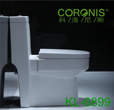 China Double-Flow Color Ceramic White One-piece Toilet Set WC Hotel Ceramic Easy Clean Outdoor Siphonic Toilet for sale