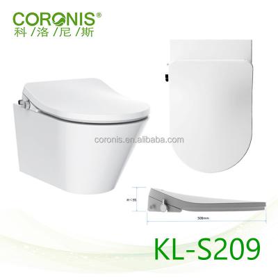 China Sustainable Self Cleaning Electric Heated Intelligent Soft Close Automatic Smart Toilet Seat Cover for sale