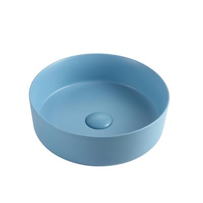 China Modern Art Round Shape Bathroom Basin Sink Ceramic Material Sink for sale