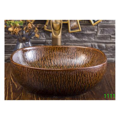 China Countertop Bathroom Wash Basin Easy Clean Commercial Small Size Ceramic Sink for sale