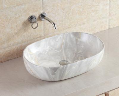 China Durable Walk In Cloud Marble Countertop Artificaial Stone Wash Basin for sale