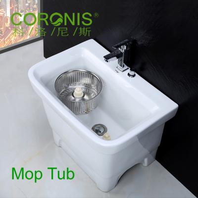 China Hot Sales Modern Sanitary Ware White Ceramic Broom Tub for sale