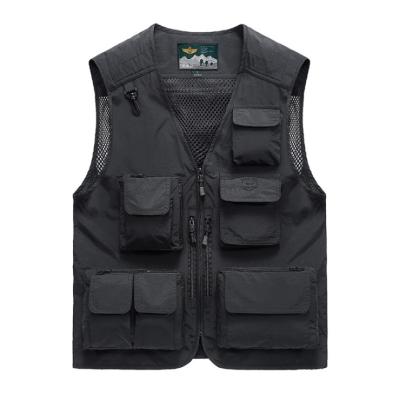 China Anti-Wrinkle Multi Pockets Outdoor Mesh Lightweight Travel Photography Fishing Vest for sale