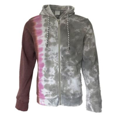 China Light Grey/Pink Knot Dyed Mens Sportwear Anti-Wrinkle Brand New Design Spring Autumn Casual Sportwear for sale