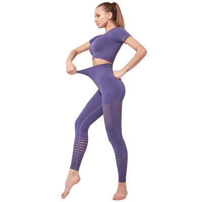 China 2021 Hot Selling Women Breathable Plus Size Gym Fitness Sets Yoga Set Women Sport Sports Top Bra High Waisted Bra Yoga Pants Gaiters for sale