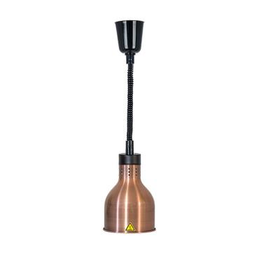 China Hotels High End Retractable Heat Preservation Single Head Chandelier Heating Lamp For Food for sale