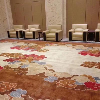 China Non-slip Floral Pattern Wall To Wall Carpet Rolls High Pile Hotel Carpets And Rugs for sale