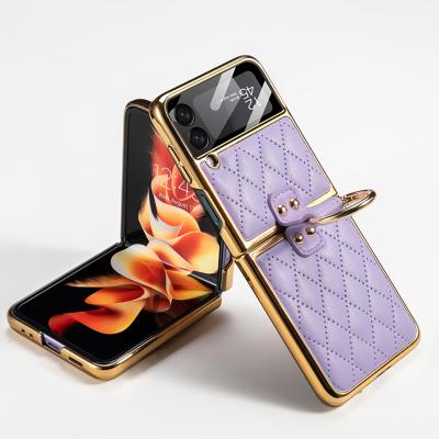 China New Metal Ring Cover Flip3 5G z Shockproof Shockproof Flip 3 Ring Case For Samsung Galaxy z Flip 3 for sale