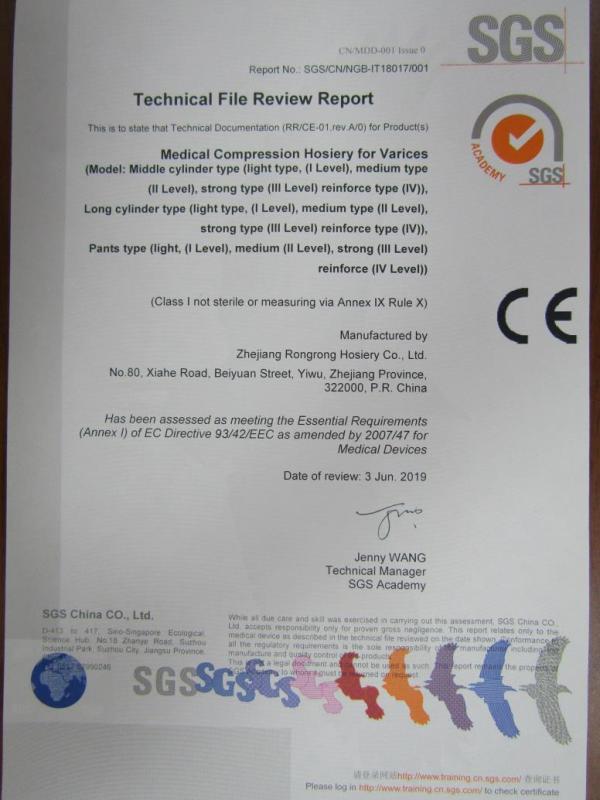 CE - Zhejiang Rongrong Hosiery Co., Ltd.