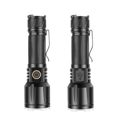 China New XHP160 Flashlight TYPE-C Strong Lightweight Tactical Rechargeable Zoom Aluminum Alloy Camping Strong Light Flashlight for sale