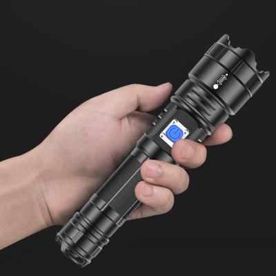 China New XHP70 Camping Bright Flashlight 21700 TYPE-C USB Lithium Battery Torch Rechargeable Outdoor Bright Flashlight for sale