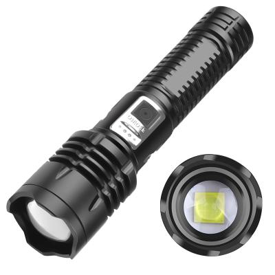 China XHP99 Camping Built-in Battery Rechargeable Torch Light Charging USB Torch High Power XHP100 Telescopic Flashlight 5 Light Modes for sale