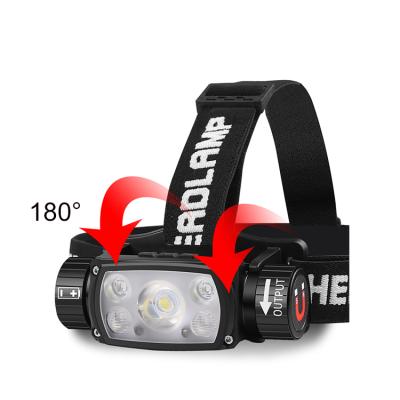 China Type-C Rechargeable Outdoor Head Lantern Camping Head Camping XHP50 XPE LED Waterproof Headlight Lamp Use 21700 Battery for sale