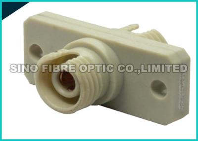 China Square Flanged Beige FC to FC Fiber Optic Adapter 500 Mating Durability for sale