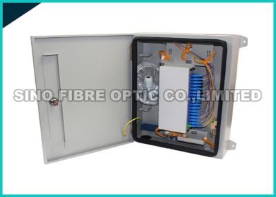 China 24 Capacity Fiber Optic Distribution Box Outdoor Filleted Corner FC / SC Adapters for sale